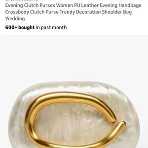 Elegant Gold and Cream Evening Clutch or Shoulder Bag